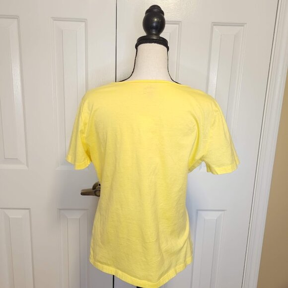 Lilly Pulitzer Yellow Scoop Neck Tee – Size Large, 100% Cotton - Picture 3 of 4